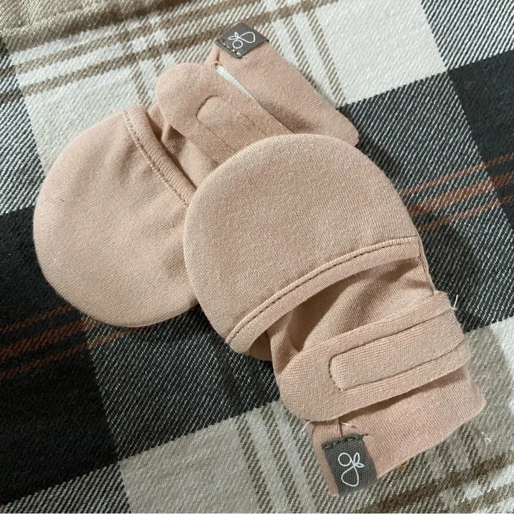 Organic Goumi Baby Mitts, Anti-Scratch 0-3mth Mittens Soft Stay-On Mitts NEW